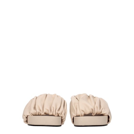 Platform Ruched Leather Sandals - Image 3