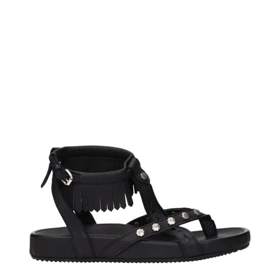 Studded Fringe Sandals - Image 1