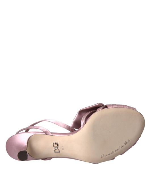 Bow Embellished Satin Sandals - Image 6