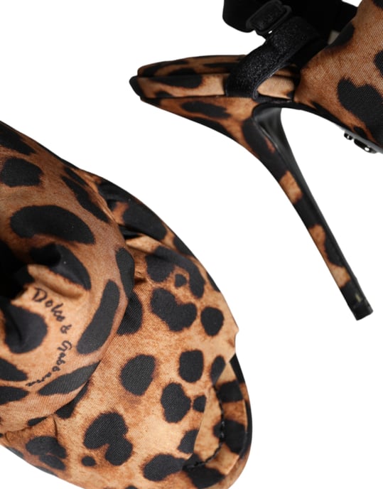 Puffy Luipaardprint Slingback Sandalen - Image 6