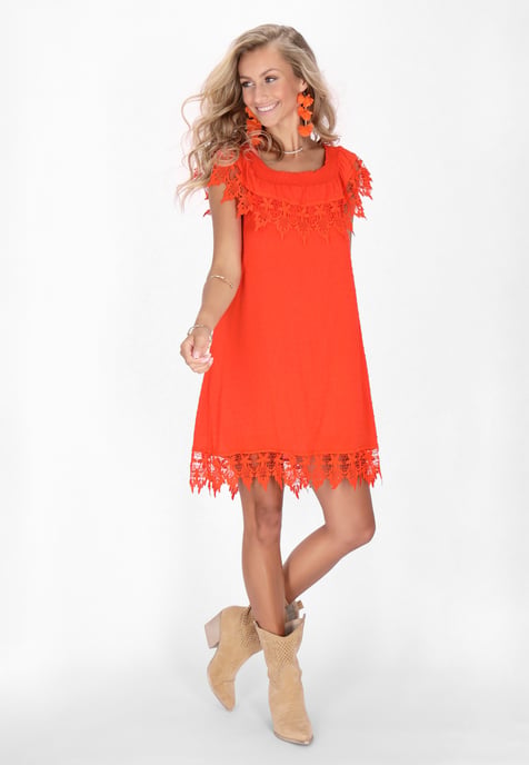 IZIA jurk vrouwen oranje - Image 2