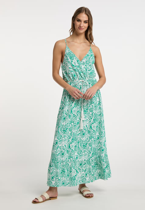 IZIA Jurk Dames Groen Wit - Image 2