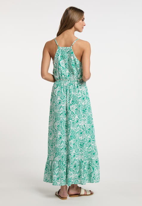 IZIA Jurk Dames Groen Wit - Image 3