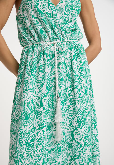 IZIA Jurk Dames Groen Wit - Image 4