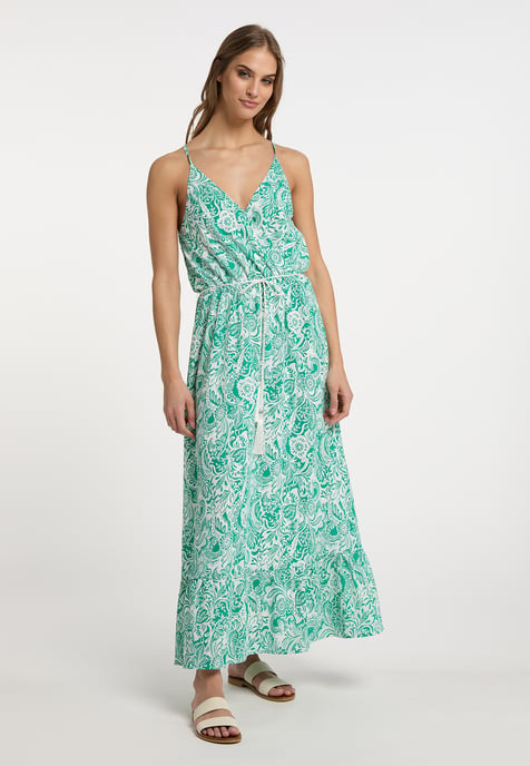 IZIA Jurk Dames Groen Wit - Image 5