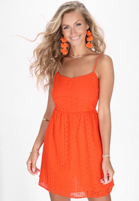 IZIA jurk vrouwen oranje - Image 3