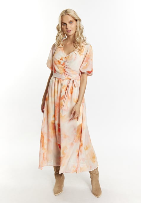 IZIA Jurk Dames Oranje Veelkleurig - Image 2