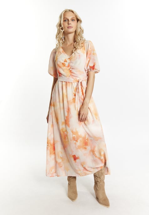 IZIA Jurk Dames Oranje Veelkleurig - Image 4