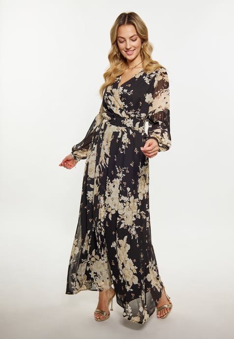Faina Jurk Dames zwarte bloem - Image 2