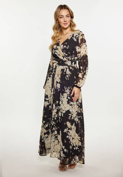 Faina Jurk Dames zwarte bloem - Image 3