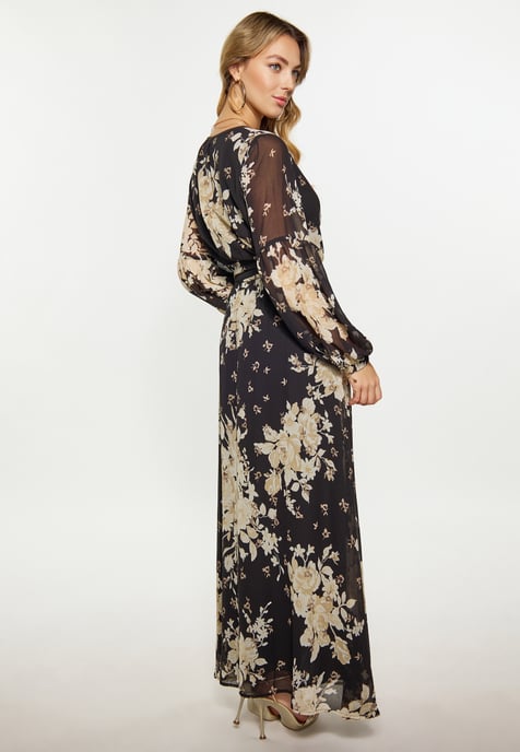 Faina Jurk Dames zwarte bloem - Image 4