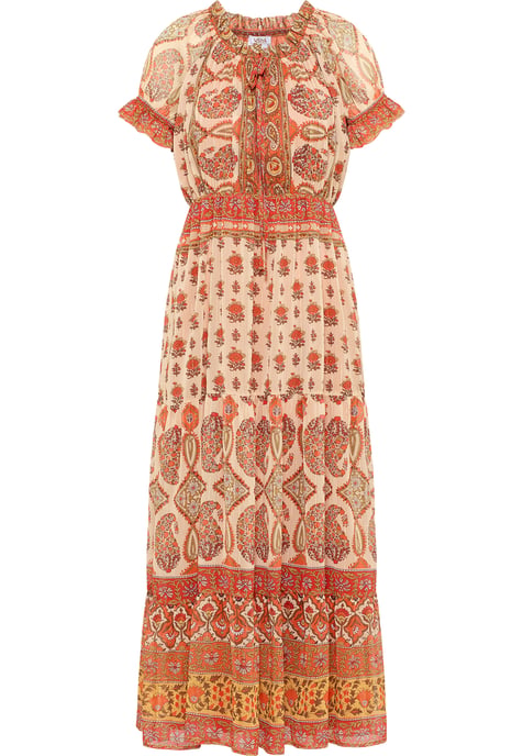 usha Maxi-jurk met all-over print Dames Oranje Veelkleurig - Image 1