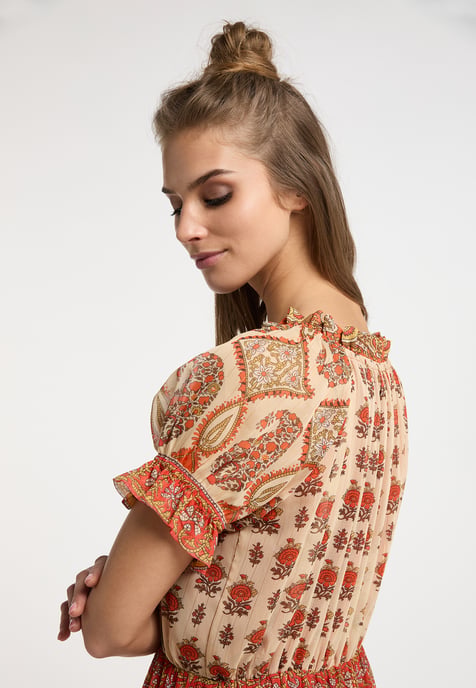 usha Maxi-jurk met all-over print Dames Oranje Veelkleurig - Image 5