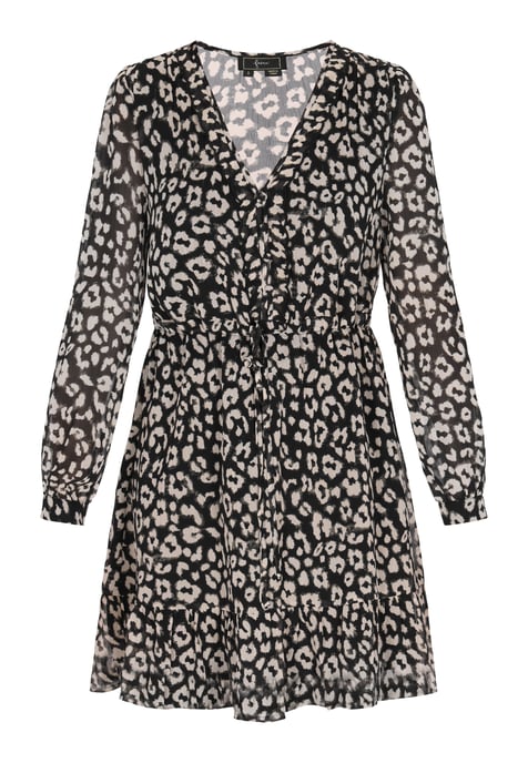 Faina jurk vrouwen gebroken wit zwart - Image 1