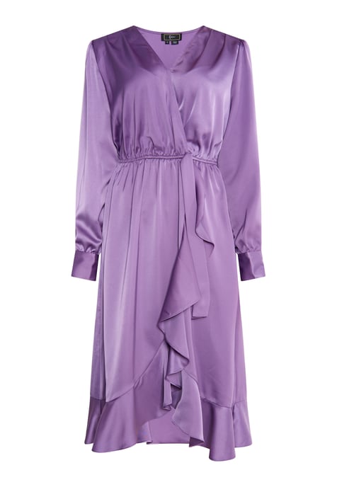 Faina Midi-jurk met lange mouwen Dames paars - Image 1