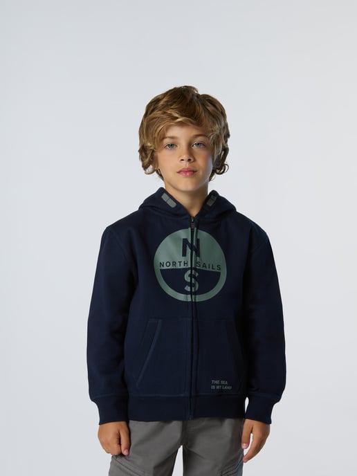North Sails Hoodie Full-zip with maxi logo - Image 1