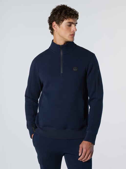 North Sails Sweatshirt Piqué Scuba fabric with half-zip - Image 1