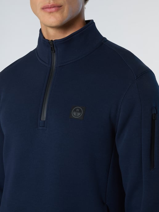 North Sails Sweatshirt Piqué Scuba fabric with half-zip - Image 5
