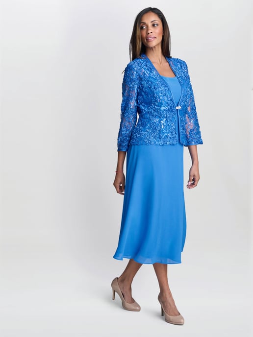 Adele Soutache Lace Jacket With Chiffon Dress - Image 3