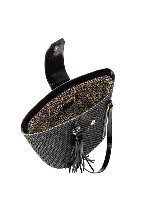 IZIA boodschappentas Dames zwart/beige - Image 4