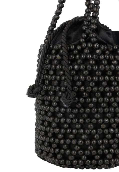 IZIA Bucketbag met kralen Dames zwart - Image 5