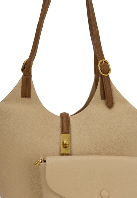 FELIPA 2-in-1 draagtasset 2-in-1 draagtasset vrouwen beige - Image 4