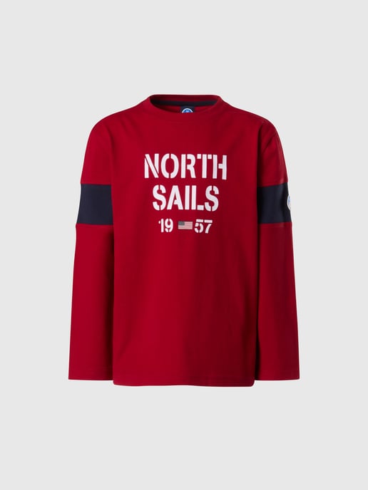 North Sails T-shirt Long-sleeved with sleeve inserts - Image 3