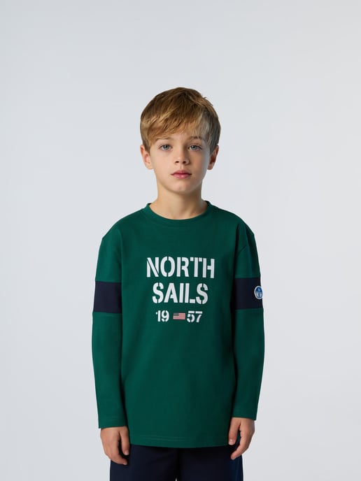 North Sails T-shirt Long-sleeved with sleeve inserts - Image 1