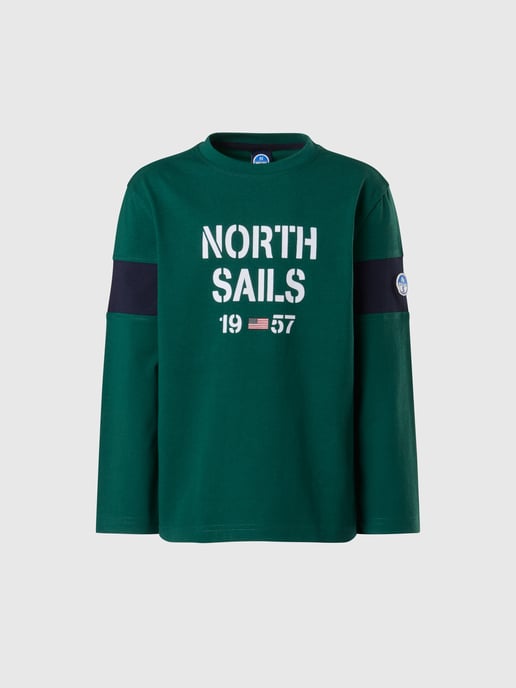 North Sails T-shirt Long-sleeved with sleeve inserts - Image 3