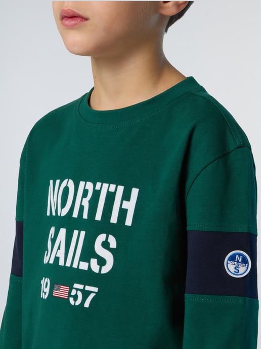 North Sails T-shirt Long-sleeved with sleeve inserts - Image 5