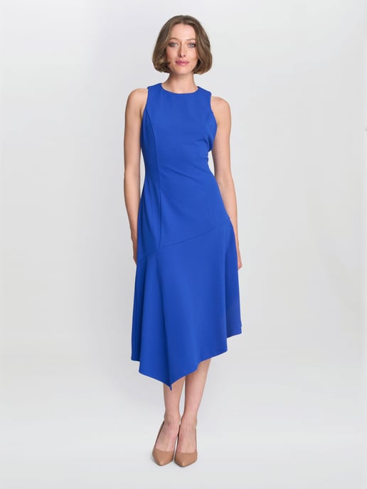 Maureen Fit And Flare Crepe Midi Dress - Image 1