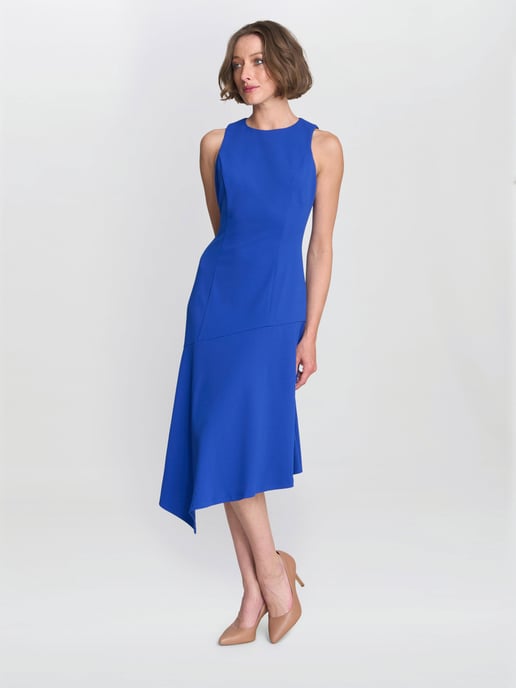 Maureen Fit And Flare Crepe Midi Dress - Image 3