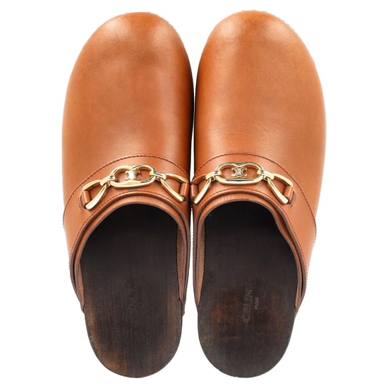 Celine Les Bois Clogs in Brown Calfskin Leather - Image 3