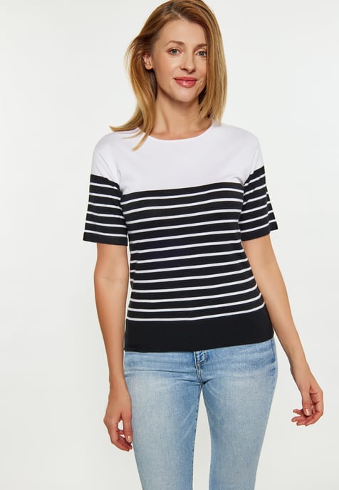 usha T-shirt Dames zwart wit - Image 3