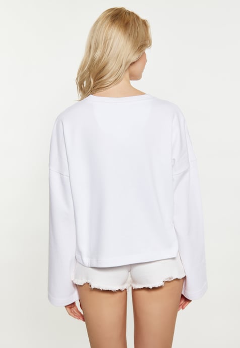 IZIA Sweatshirt Dames wit - Image 4