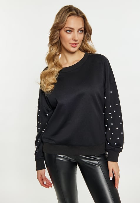 Faina Sweatshirt Dames zwart - Image 3