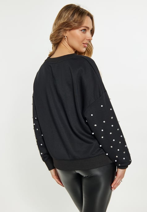 Faina Sweatshirt Dames zwart - Image 4