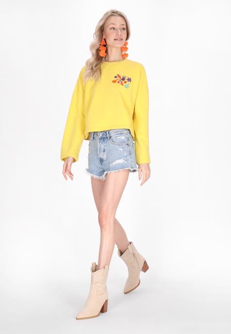 IZIA Sweatshirt vrouwen Geel - Image 2
