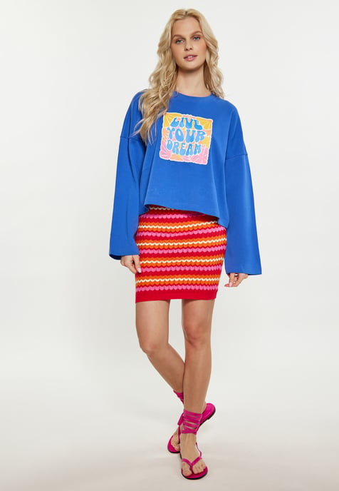 IZIA Sweatshirt Dames kobalt blauw - Image 2