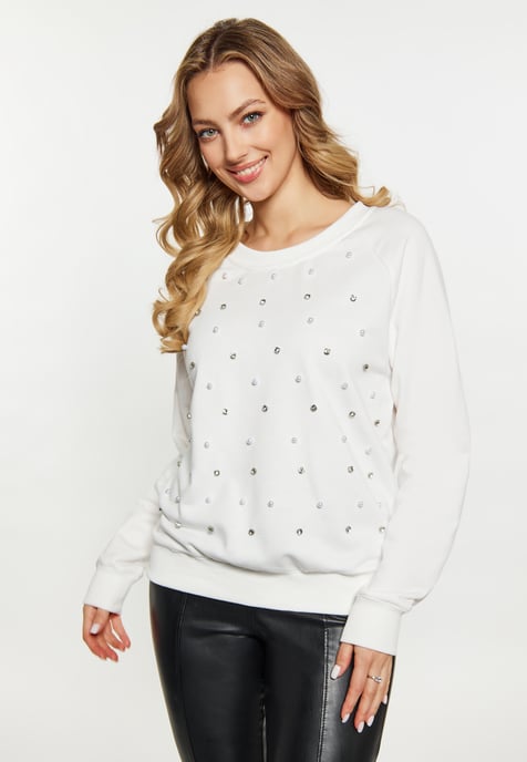 Faina Sweatshirt Dames wit - Image 3