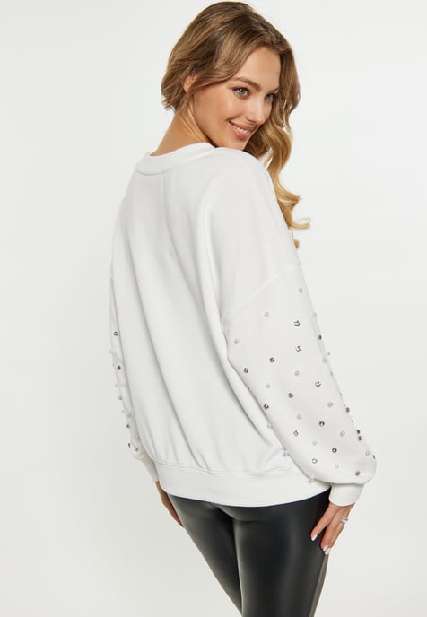 Faina Sweatshirt Dames wit - Image 4