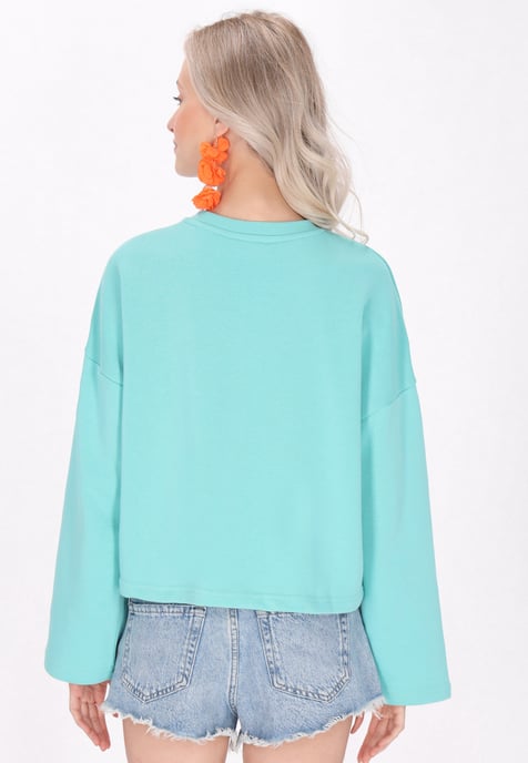 IZIA Sweatshirt vrouwen turquoise - Image 4