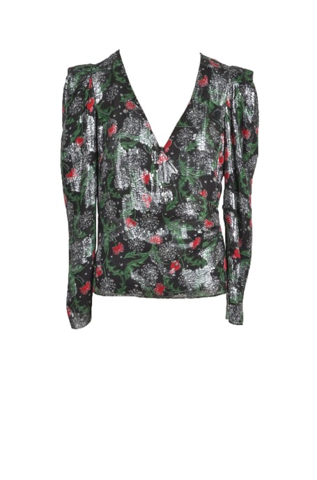 Bloemmotief Lange Mouwen Blouse - Image 1