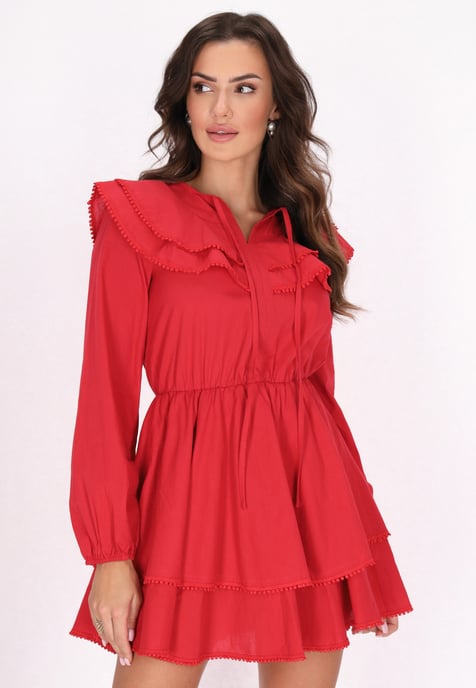 Faina Jurk Dames rood - Image 3