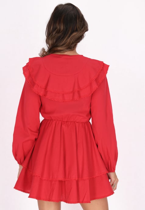 Faina Jurk Dames rood - Image 4