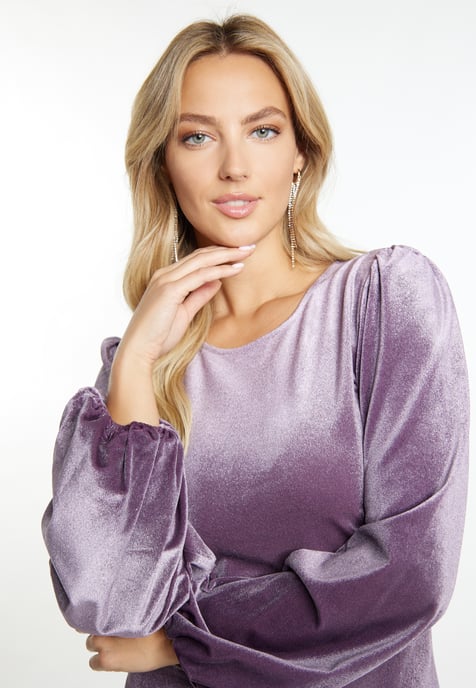 Faina Mini-jurk met lange mouwen Dames lavendel - Image 5