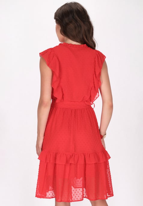 Faina Jurk Dames rood - Image 4