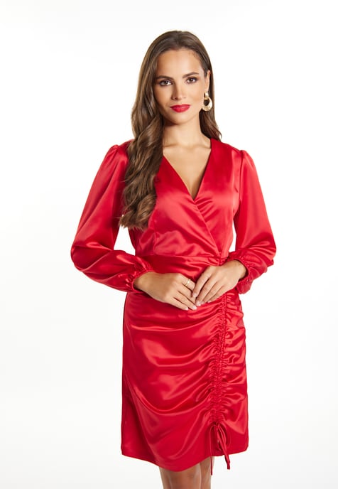 Faina Satijnen mini-jurk Dames rood - Image 3