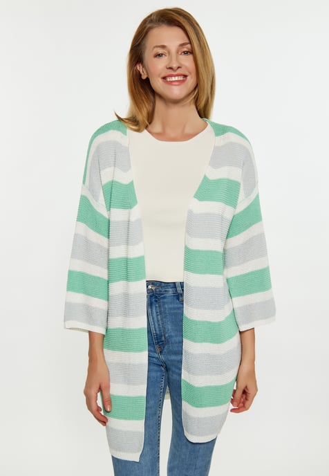 usha Vest Dames Grijs wit groen - Image 3
