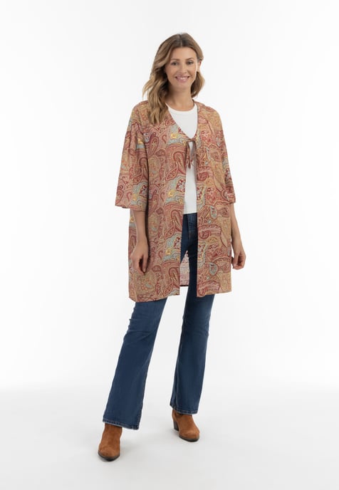 usha Kimono Dames Bordeaux veelkleurig - Image 2